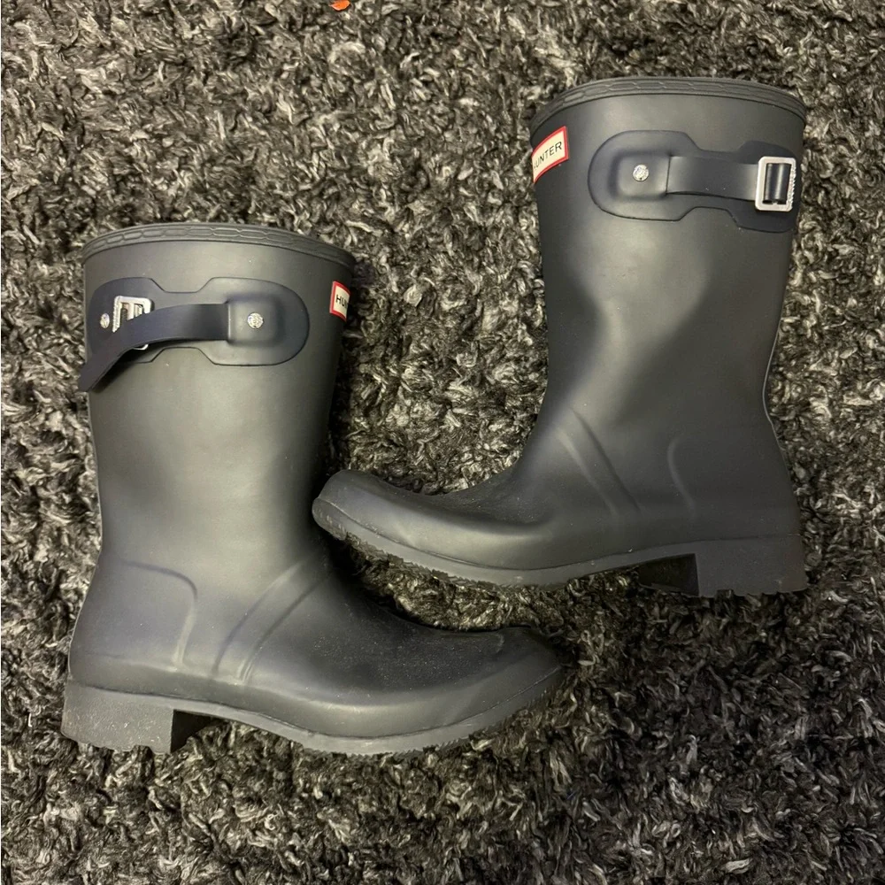 Hunter Black/ Blue Boots